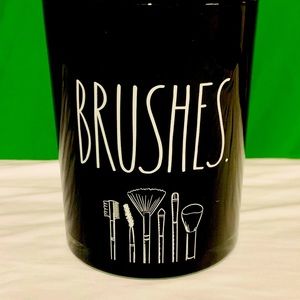 Rae Dunn Make Up Brushes Cup - Black